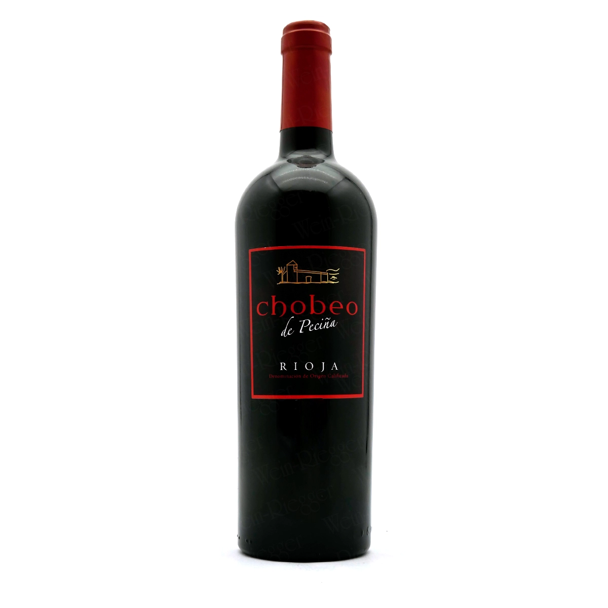 Wein, Rotwein, Rioja, Flasche, Etikett rot