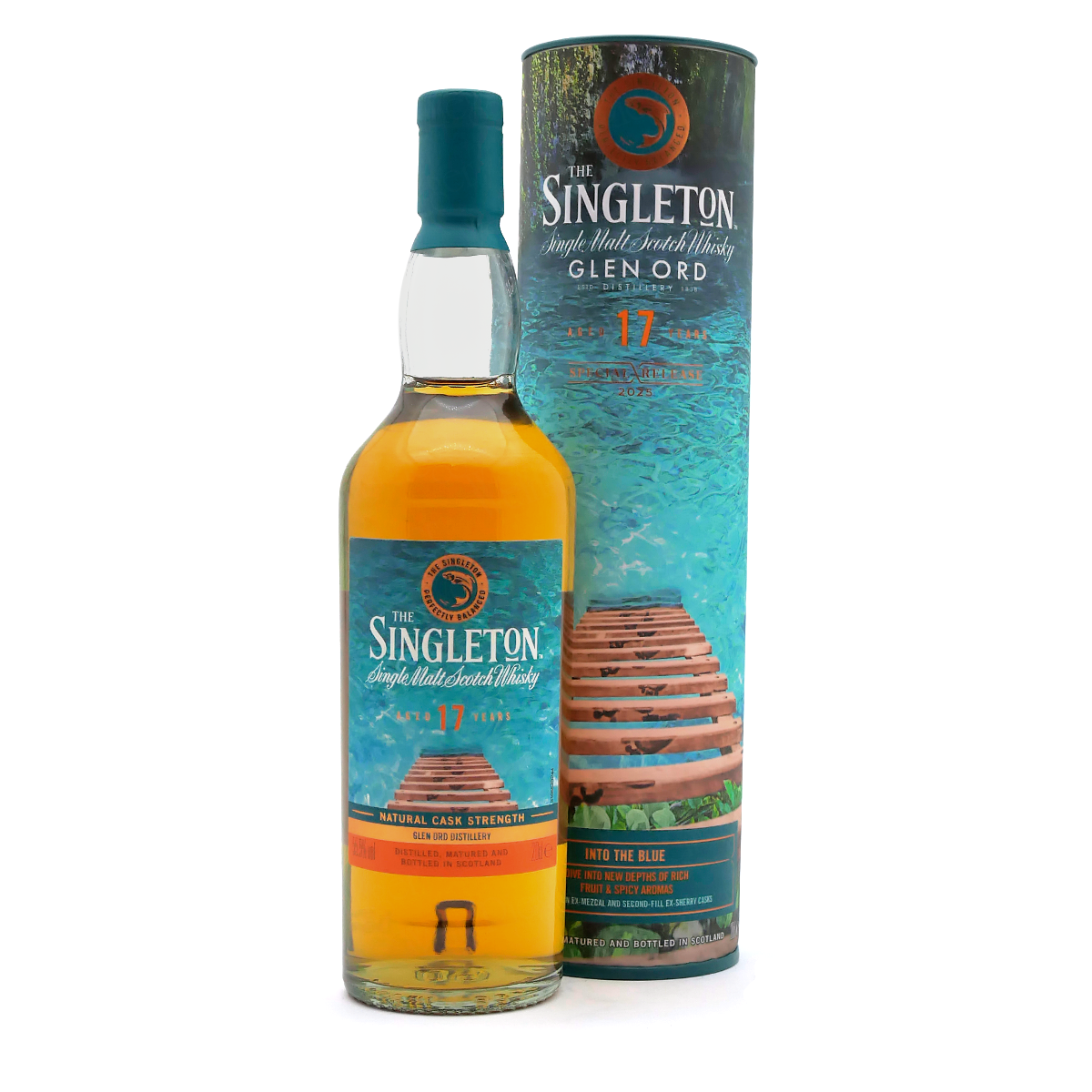 whiskey, single malt, 17 years, blue packaging, green label