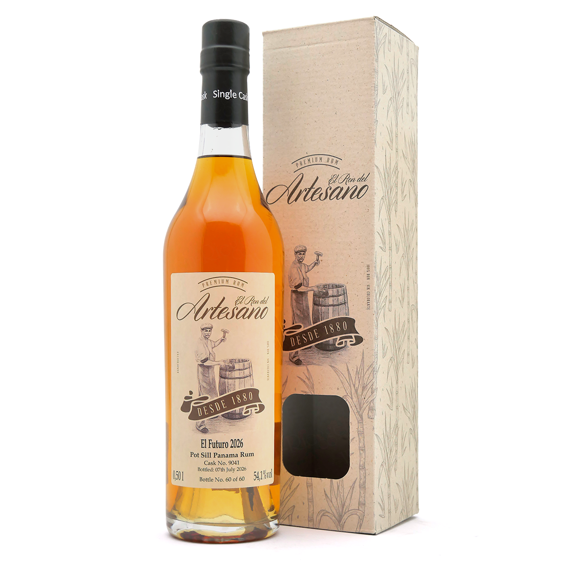 Rum, Flasche, Panama Rum, Artesano, Kartonverpackung