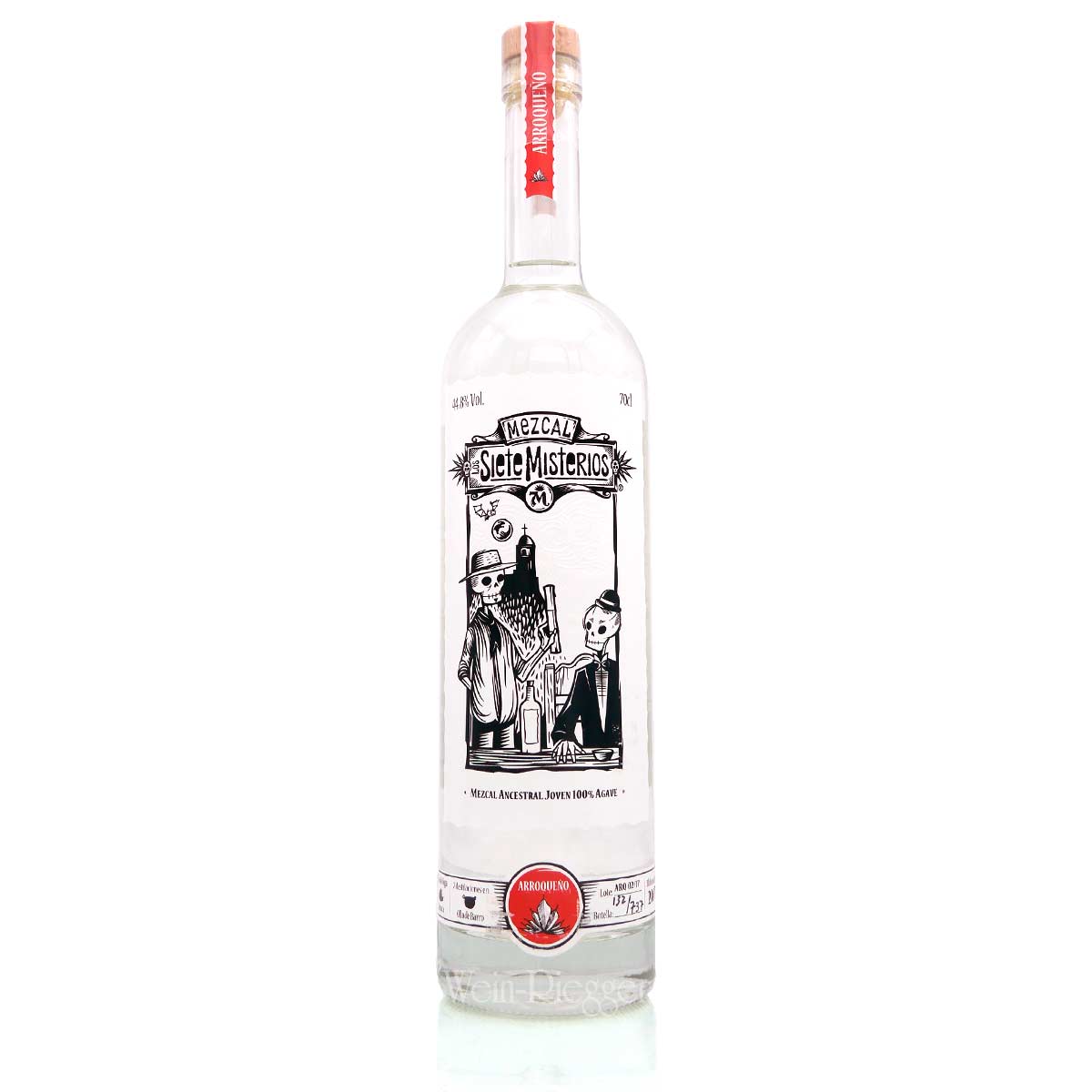 Mezcal_Siete_Misterios_M-07648 Arroqueno Mezcal Ancestral Joven 2017 - Los Siete Misterios