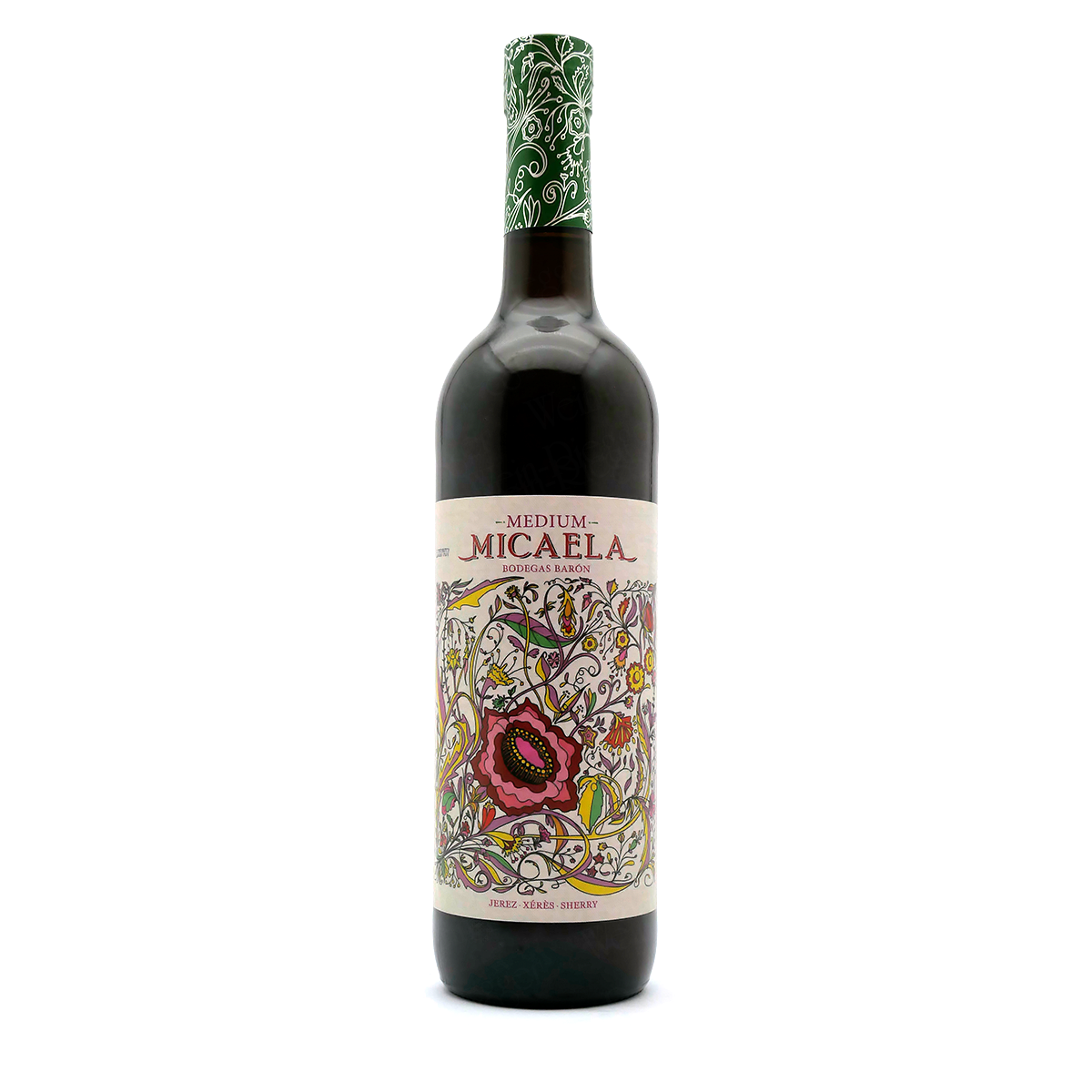 Wein, Rotwein, Flasche, Etikett, Blumenmuster