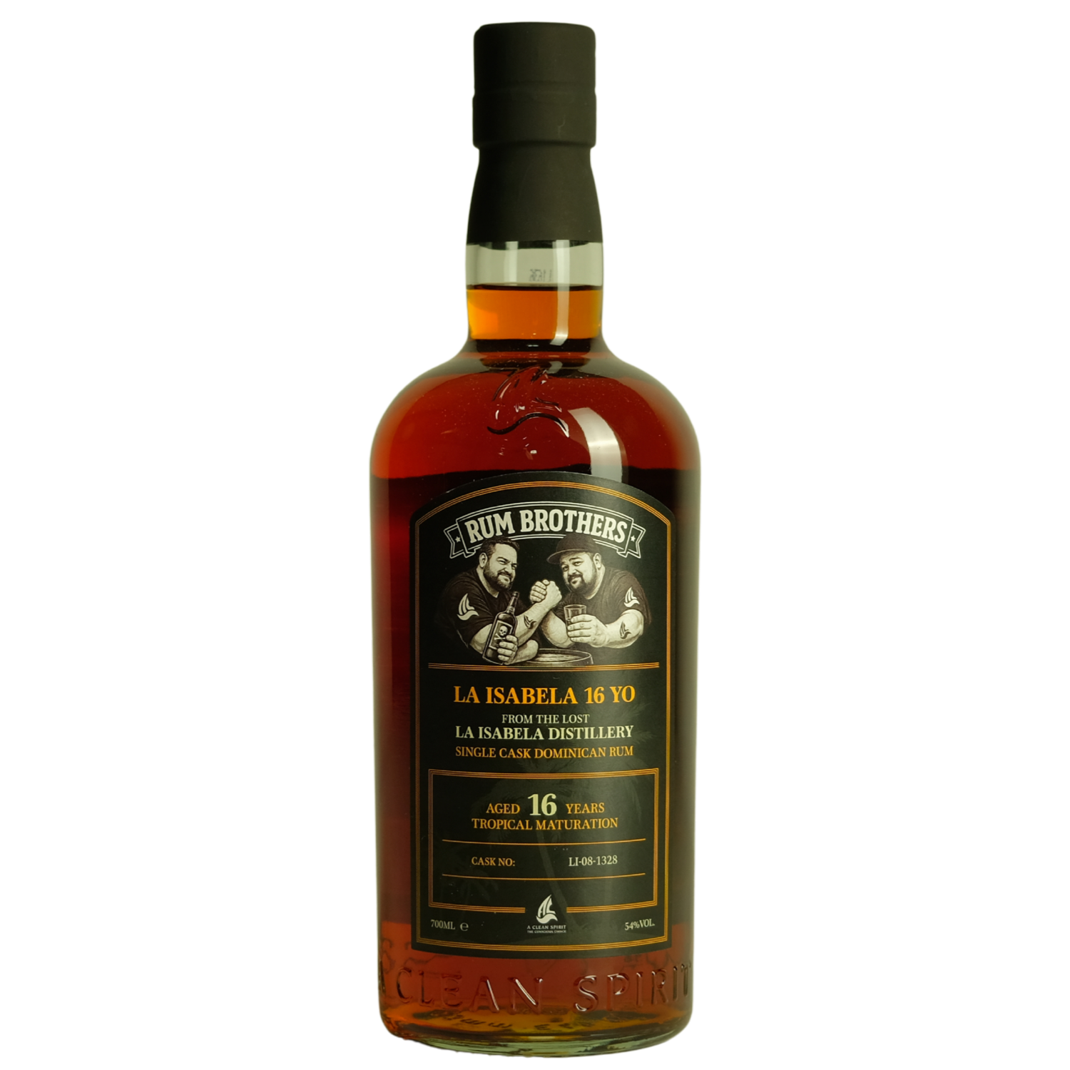 Rum, Dunkler Rum, Flasche, Etikett, 16 Jahre