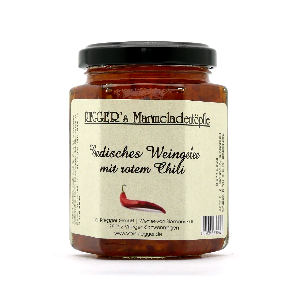 BADISCHES WEINGELEE - Riegger's Marmeladentöpfle