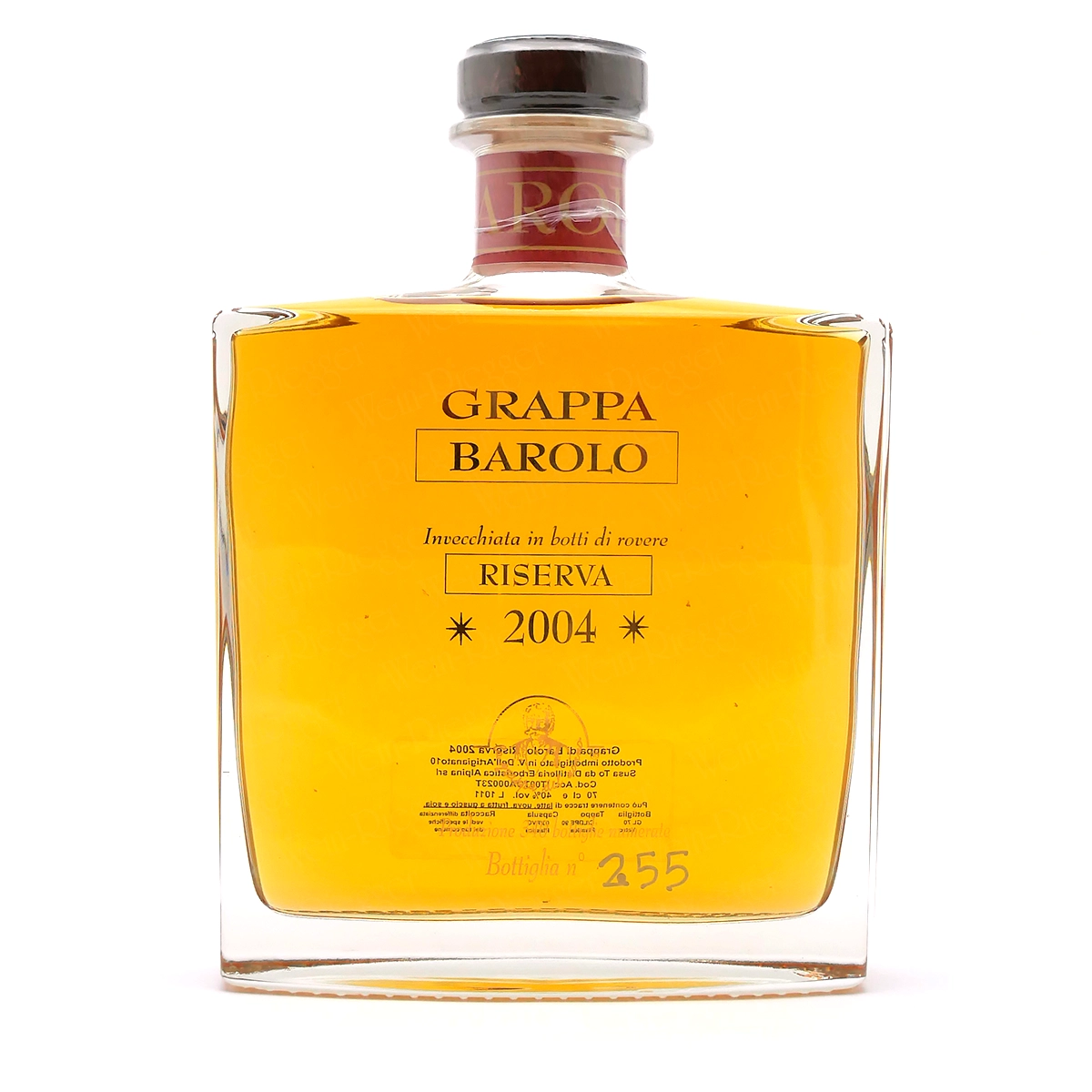 Grappa, Barolo, Riserva, 2004, Flasche