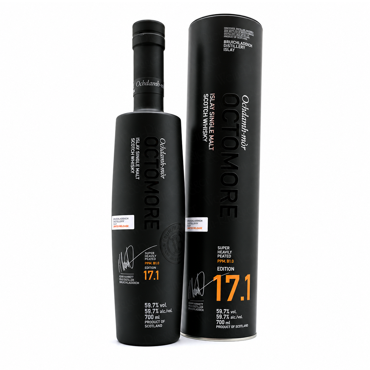 Single Malt Whisky, Islay Whisky, schwarze Flasche, schwarze Metalldose, Edition 17.1