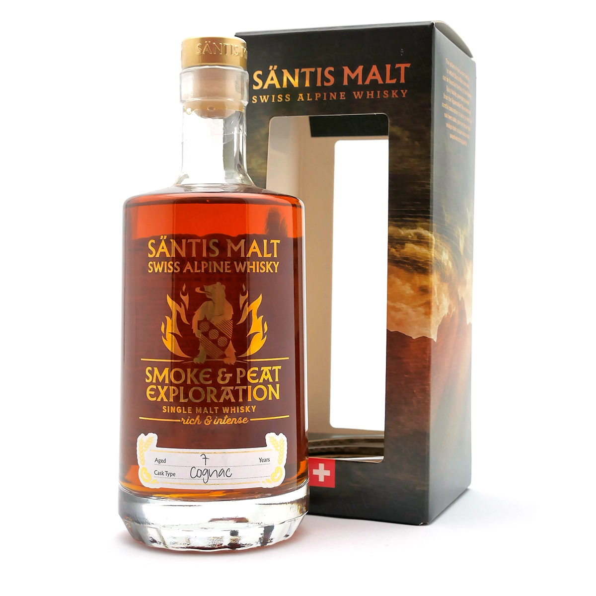 Whisky, Säntis Malt, Schweizer Alpen, Single Malt, Cognac-Fass