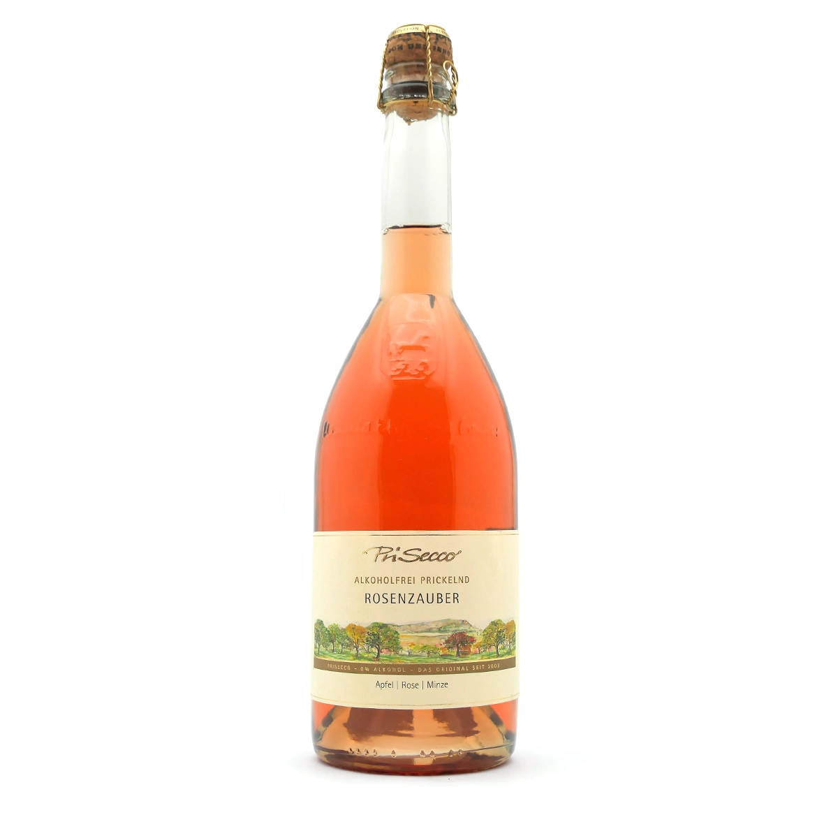 rosé, wein, flasche, alkoholfrei, rose