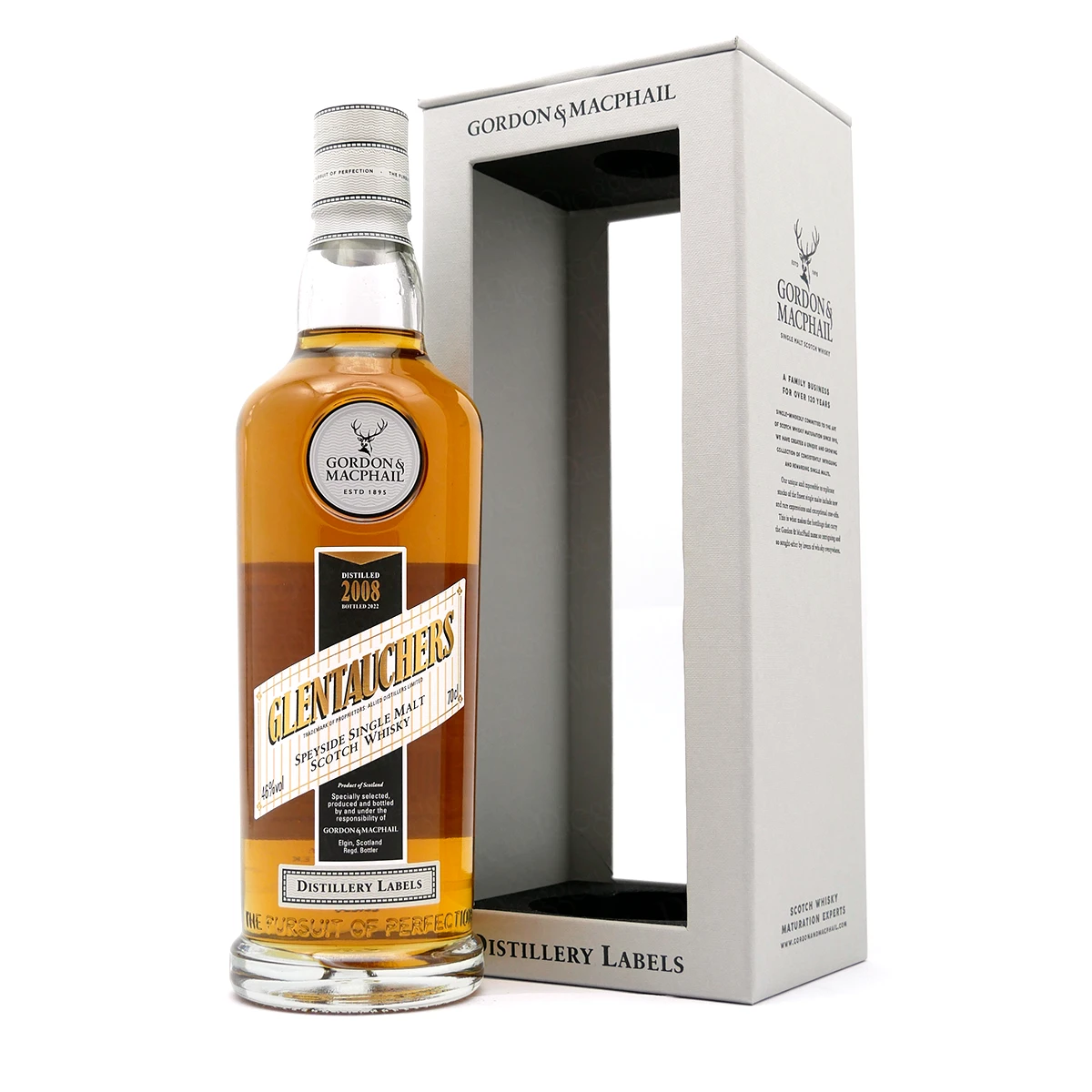 GLENTAUCHERS 2008-2022 Distillery Labels - Gordon & MacPhail