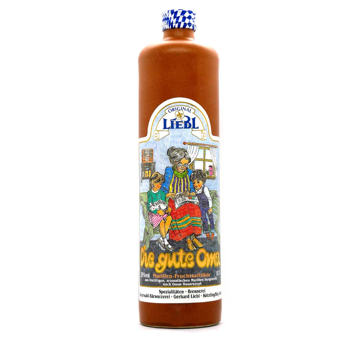 Die_Gute_Oma_Marillen_Fruchtsaftlikoer_Liebl_Tonflasche-01543 Die gute Oma (Marillen-Fruchtsaftlikör) 25 % vol | Liebl