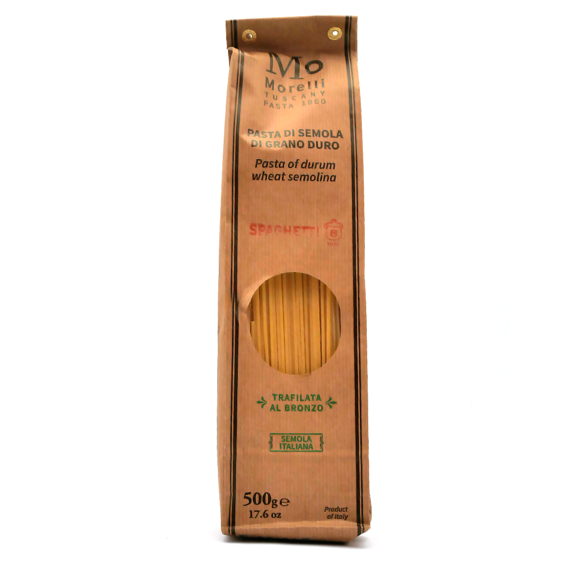 Spaghetti, Hartweizengrieß, Bronzegezogen, Papierverpackung, 500 g