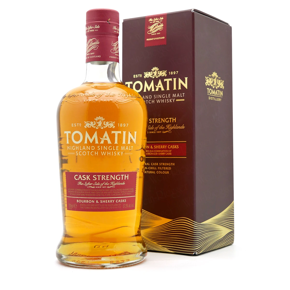 Tomatin Cask Strength Bourbon & Sherry Casks 57,5 % vol Tomatin Cask Strength Bourbon & Sherry Casks 57,5 % vol