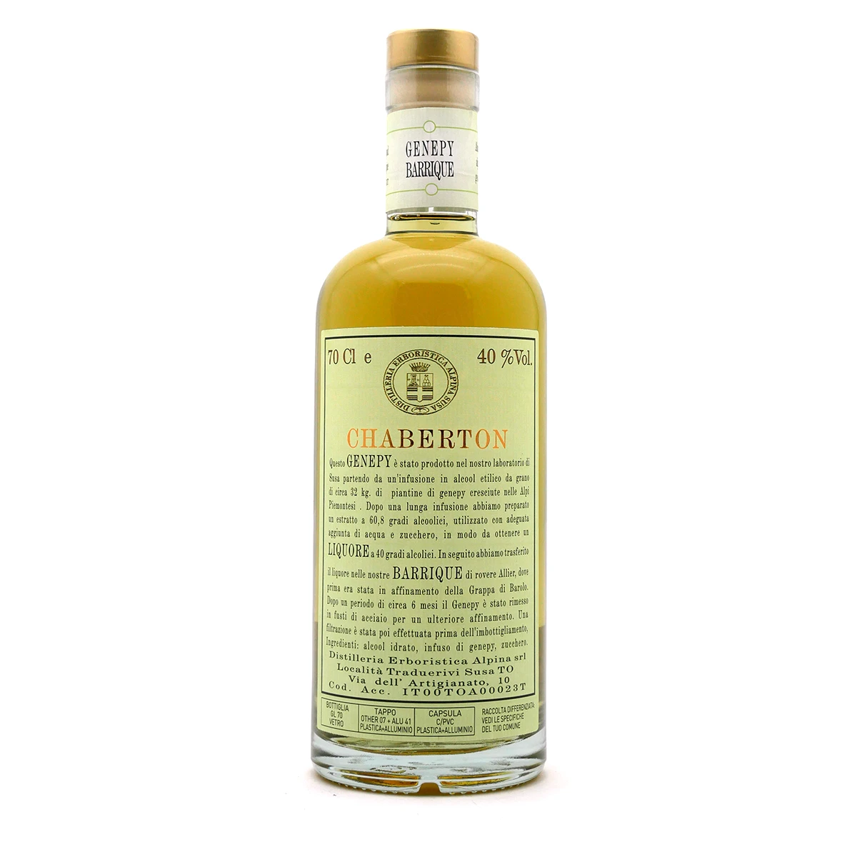 Chaberton GENEPY BARRIQUE - Erboristica Alpina Chaberton GENEPY BARRIQUE - Erboristica Alpina