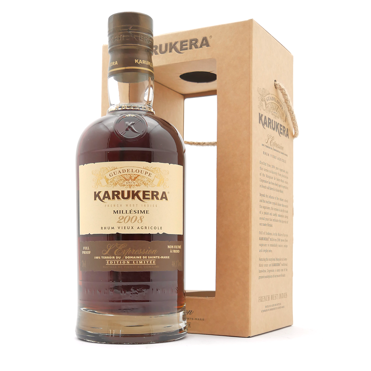 Rhum, Flasche, Glas, Guadeloupe, Boxenverpackung