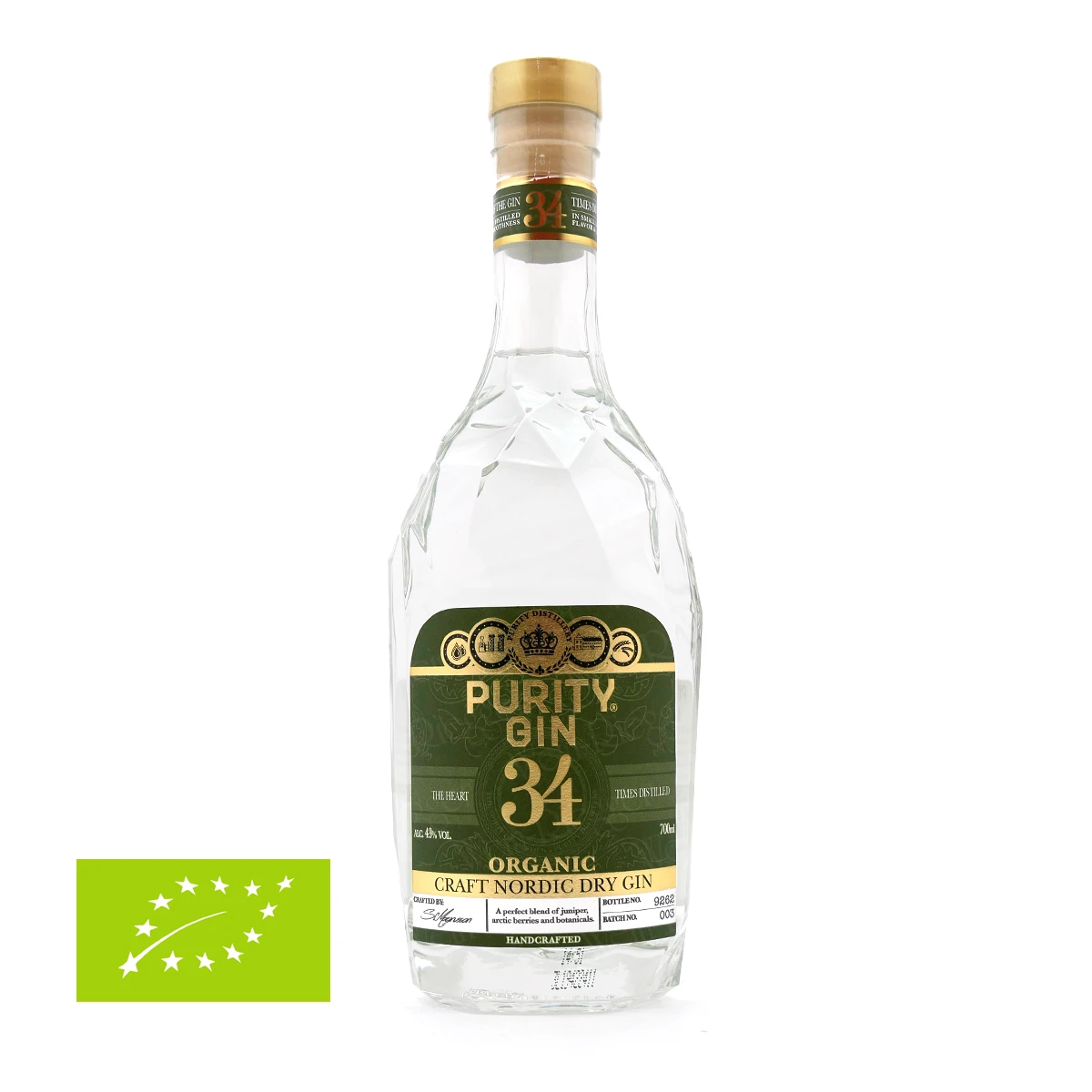 Purity Gin 34 Craft Nordic DRY GIN Organic