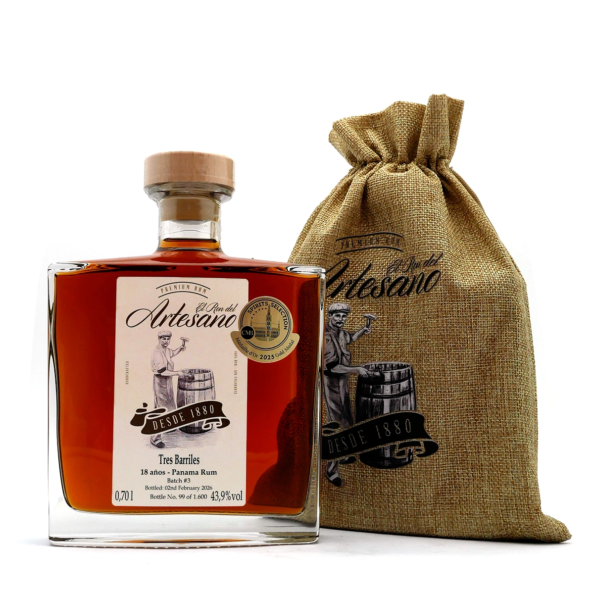 Rum, Flasche, Barrel, Artesano, Tres Barriles, Rum, Flasche, Glasflasche, Barrel-Aging, Tres Barriles