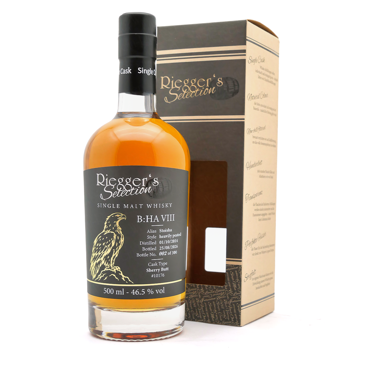 Wiskey, Single Malt, Bottled, 500 ml, Gold/Amber Farbe
