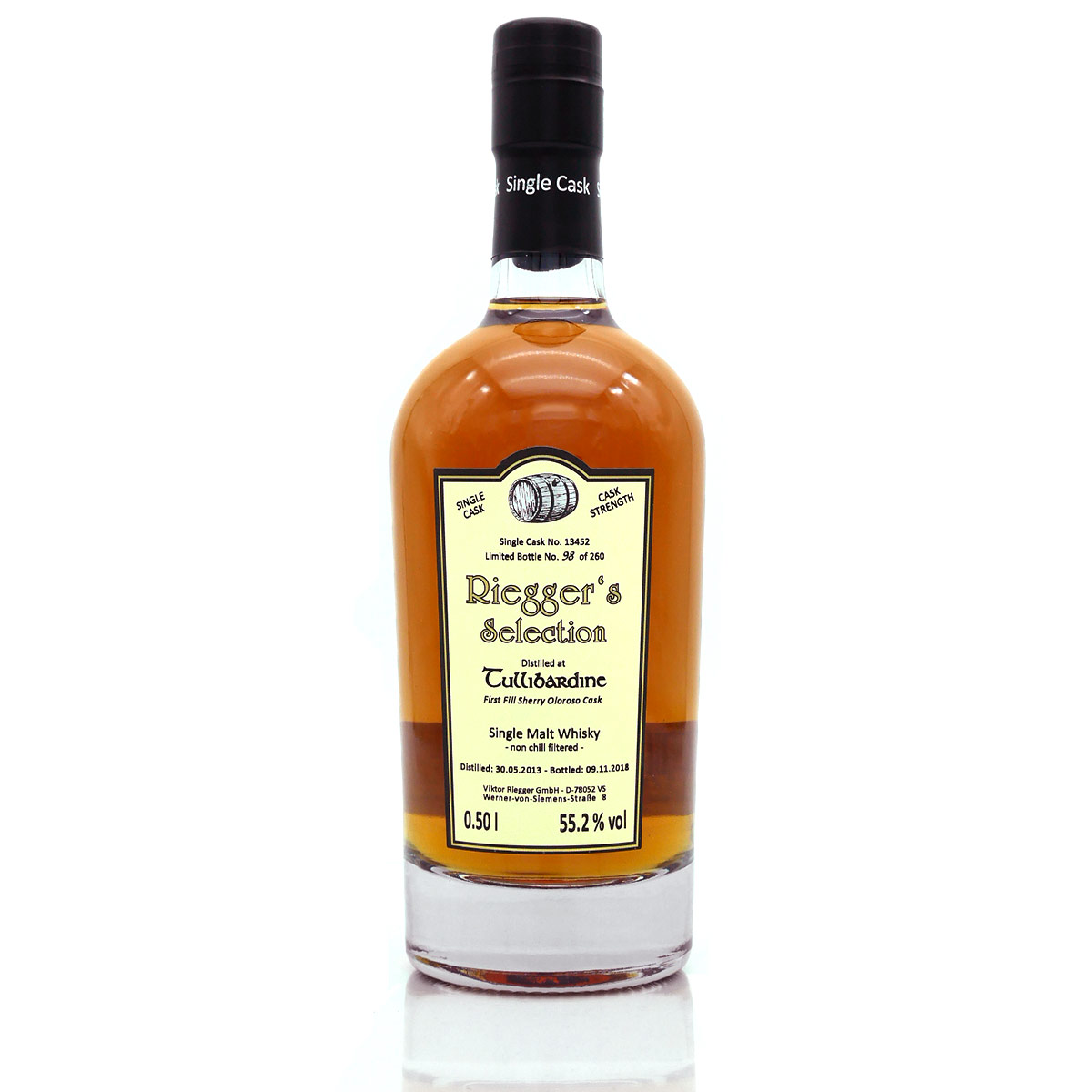Tullibardine_2013-2018_First_Fill_Sherry_Oloroso_Cask_Rieggers_Selection-07545 Tullibardine 2013 First Fill Sherry Oloroso Cask - Riegger's Selection (55,2 % vol)