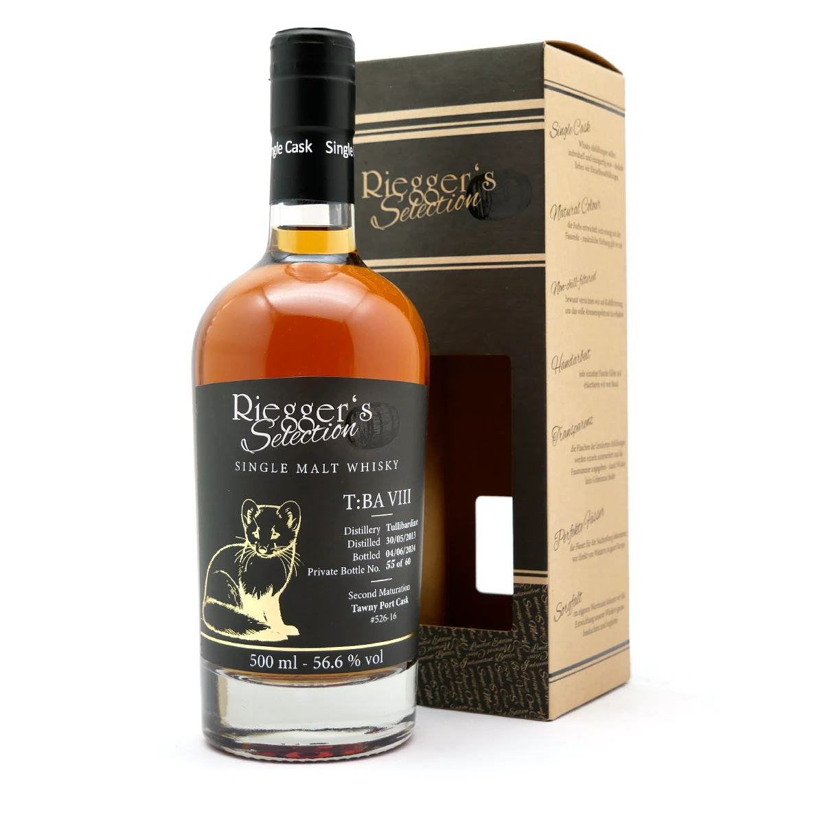 T:BA 8 - Tullibardine 2013 Tawny Port Cask - Riegger's Selection (56,6 % vol) T:BA 8 - Tullibardine 2013 Tawny Port Cask - Riegger's Selection (56,6 % vol)