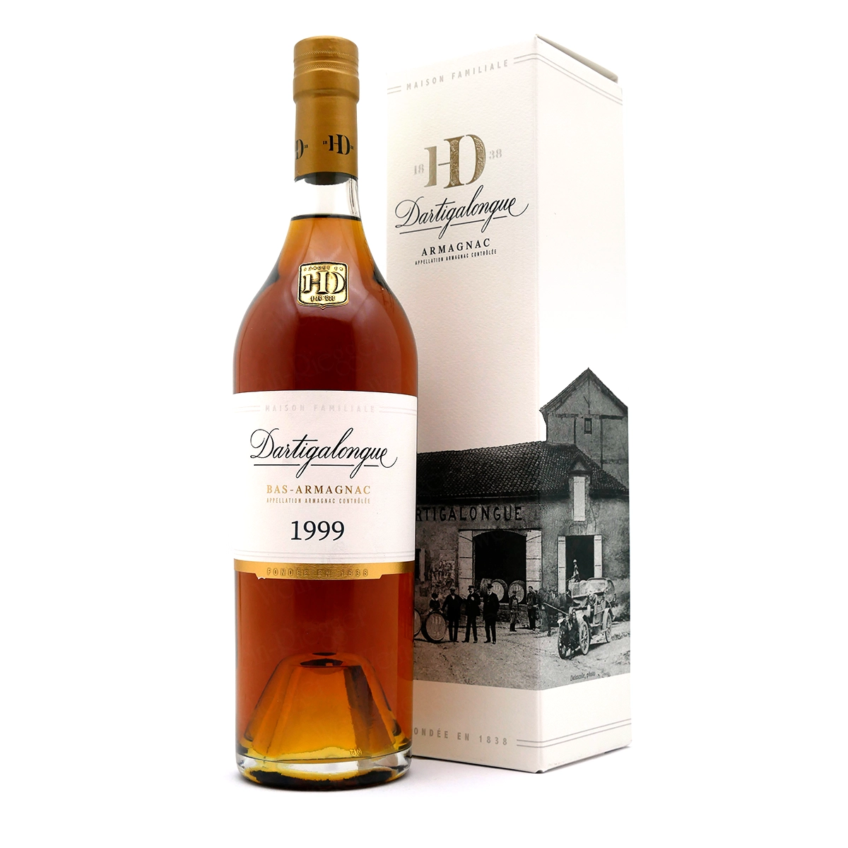 Whisky, Armagnac, Flasche, Jahrgang 1999, Kasten