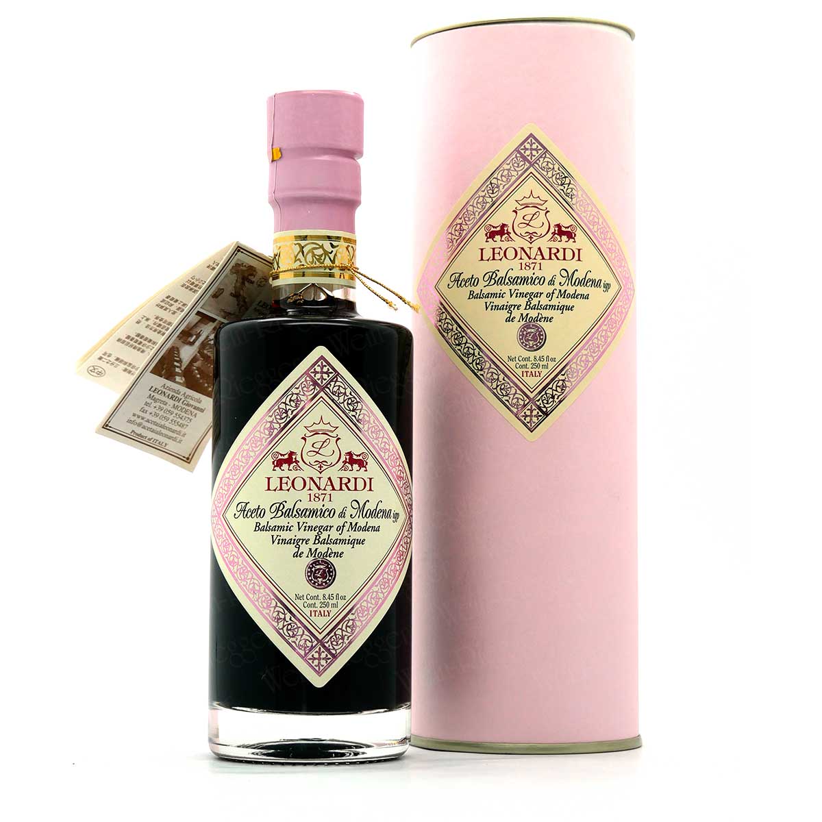 Leonardi_Balsamico_1_Medaillen_Rosa_Box-05449 1 Medaille Aceto Balsamico di Modena IGP - Leonardi (rosa Box)