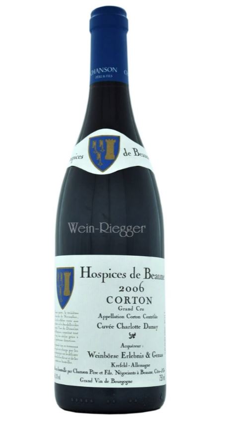 hospices-corton2006-01084 Corton 2006 AOC Grand Cru Cuvée Charlotte Dumay - Hospices de Beaune