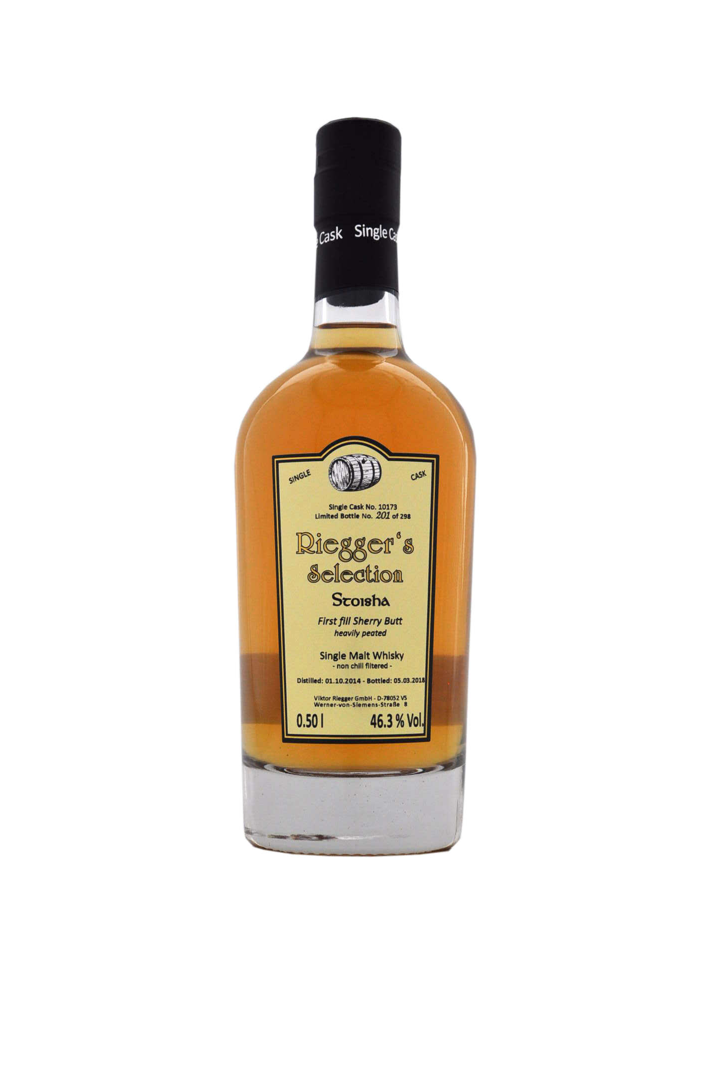stoisha-Rieggers-07022-463 Stoisha 14/18 First fill Sherry Butt 46,3 % vol | Riegger's Selection