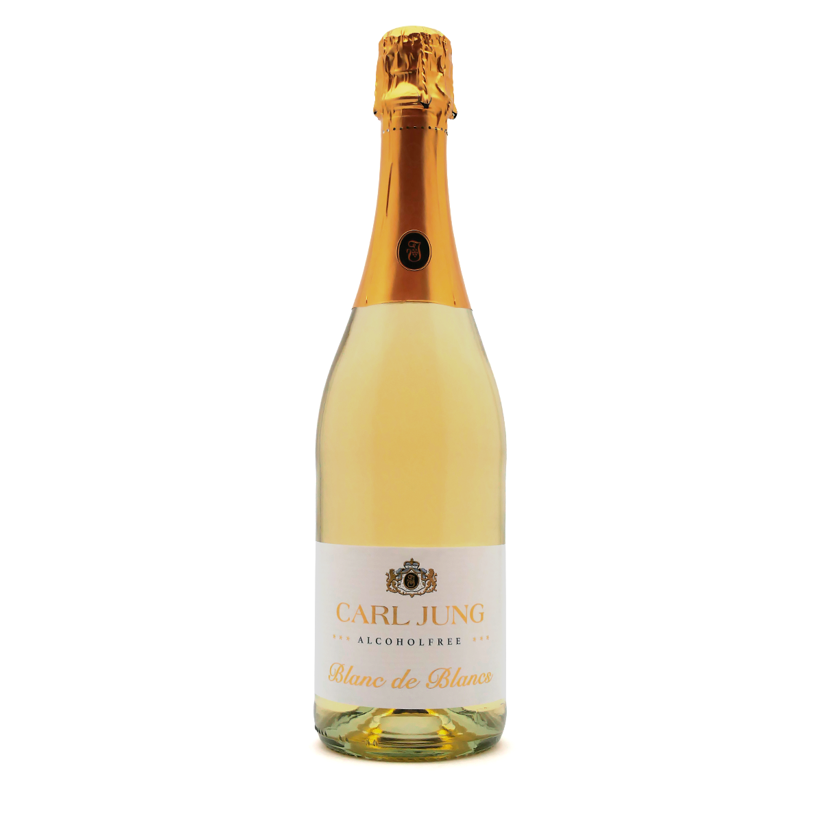 Sekt, Flasche, Alkoholfrei, Blanc de Blancs, Goldene Veredelung
