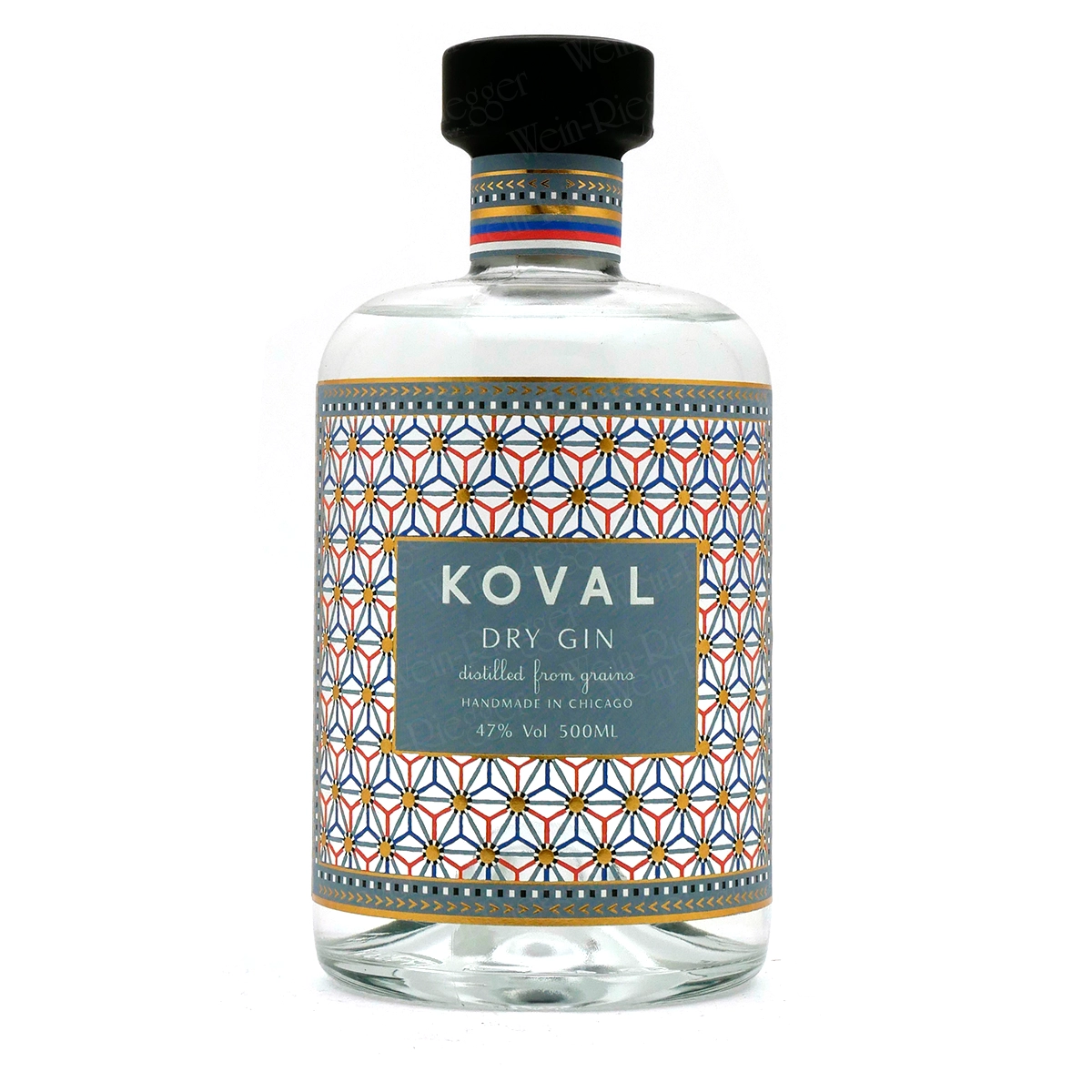 Trockener Gin, Koval, 500ml, musterflasche, aus Getreide destilliert