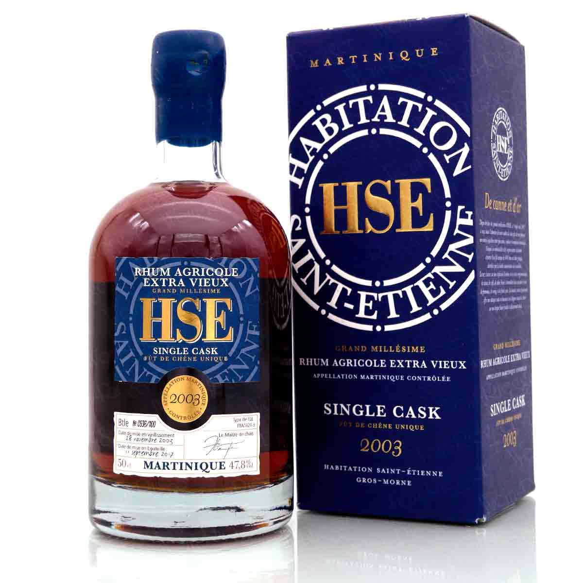 HSE 2003 Single Cask Rhum Agricole