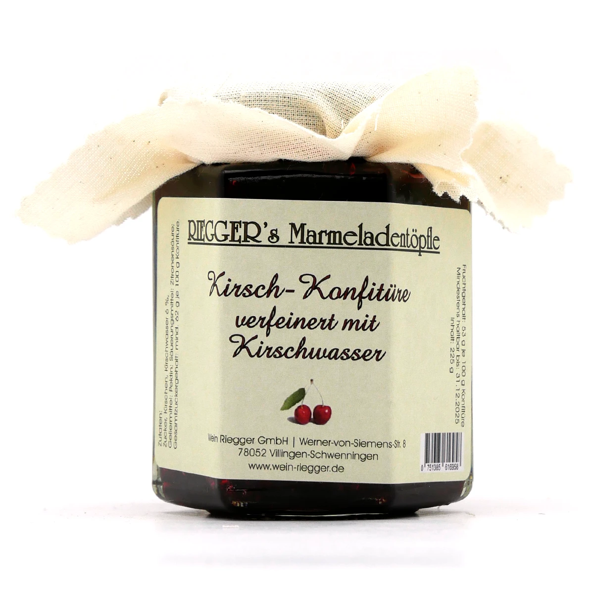KIRSCH Konfitüre - Riegger's Marmeladentöpfle