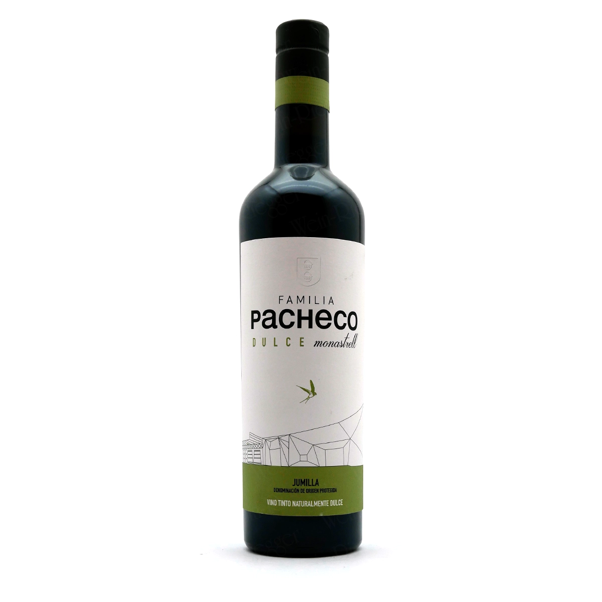 Wein, Rotwein, Dolce, Etikett grün, Flasche