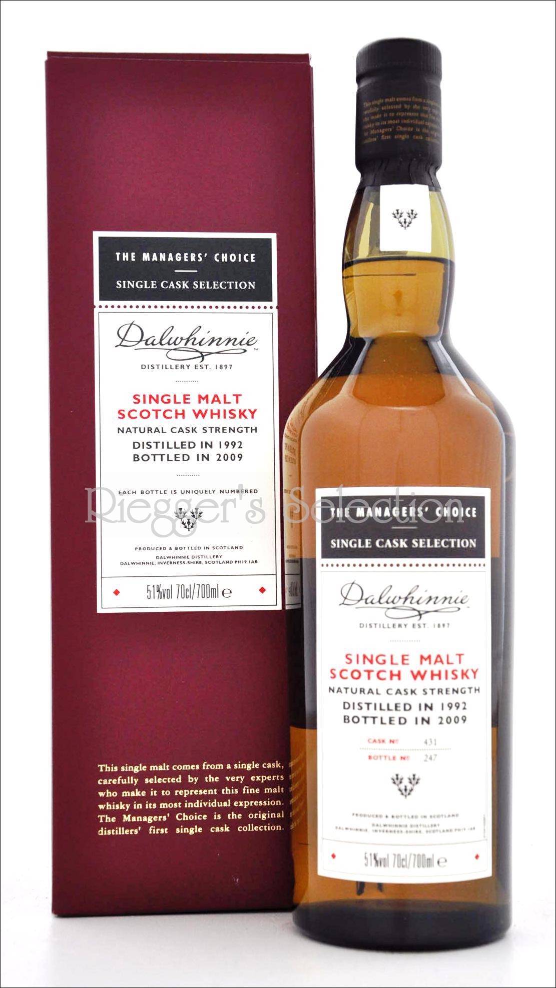 DALWHINNIE 1992/2009  - The Managers Choice