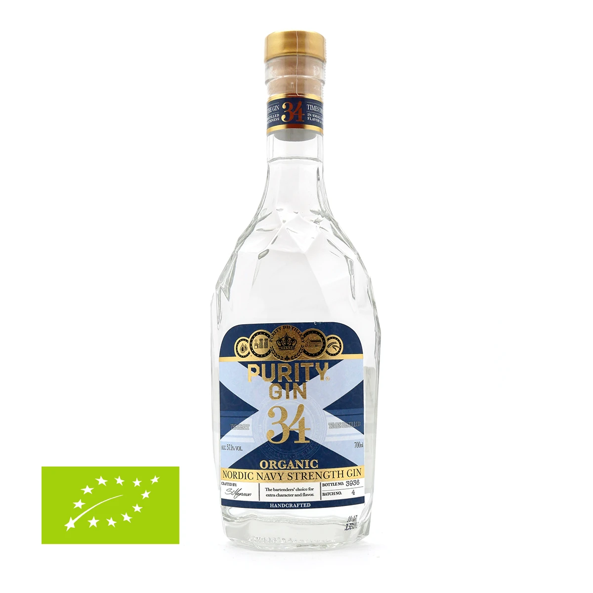 Purity Gin 34 Nordic NAVY STRENGTH GIN Organic