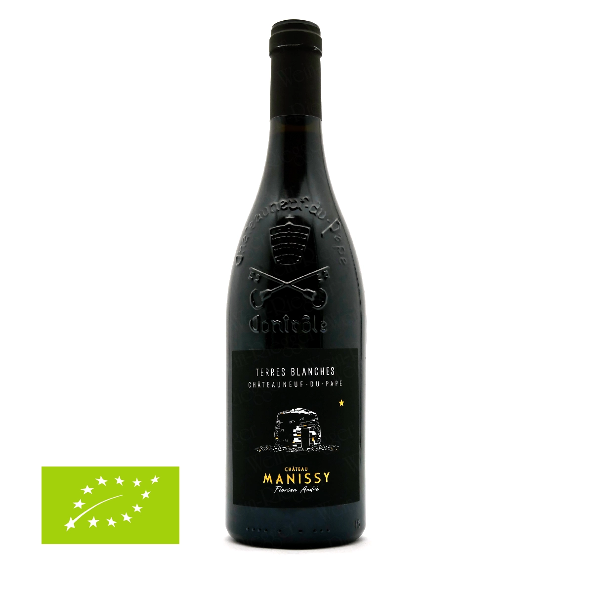 weinglas-wein, schwarz, flasche, manissy, bio-zertifiziert