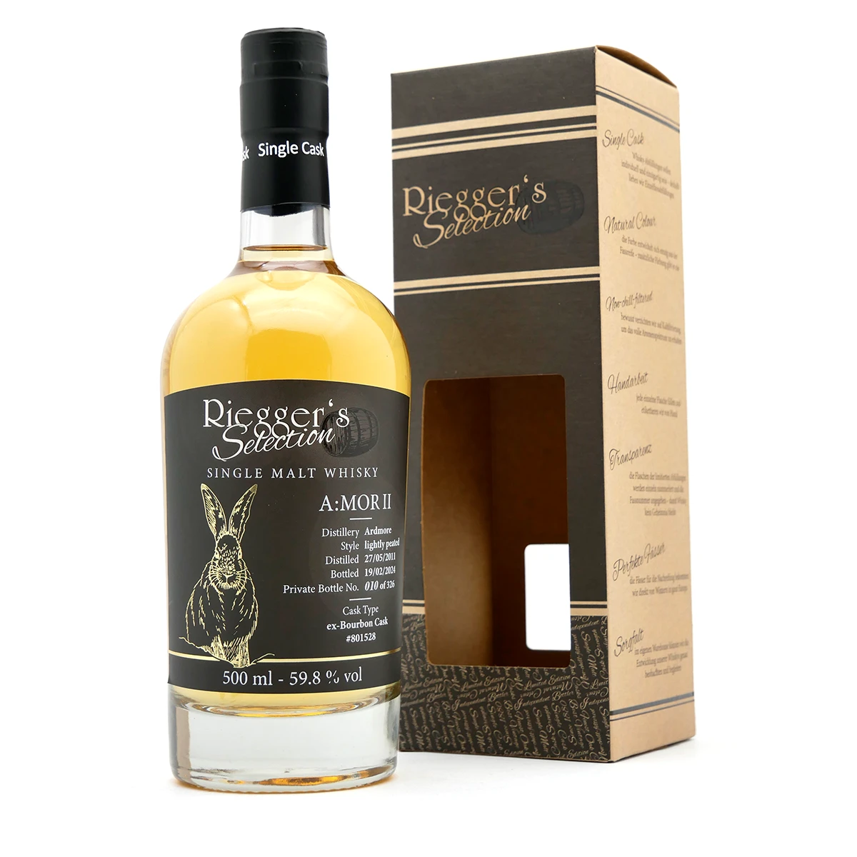 A:MOR 2 Ardmore 2011 Bourbon Cask - Riegger's Selection (59,8 % vol) A:MOR 2 Ardmore 2011 Bourbon Cask - Riegger's Selection (59,8 % vol)