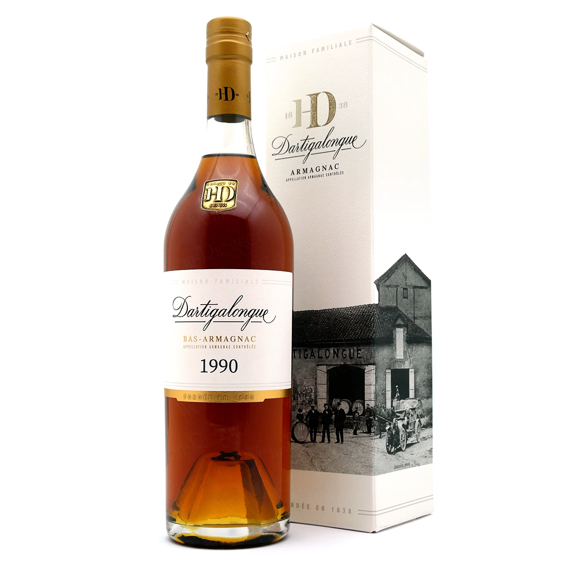 Bourbon, Armagnac, Flasche, Glasflasche, 1990