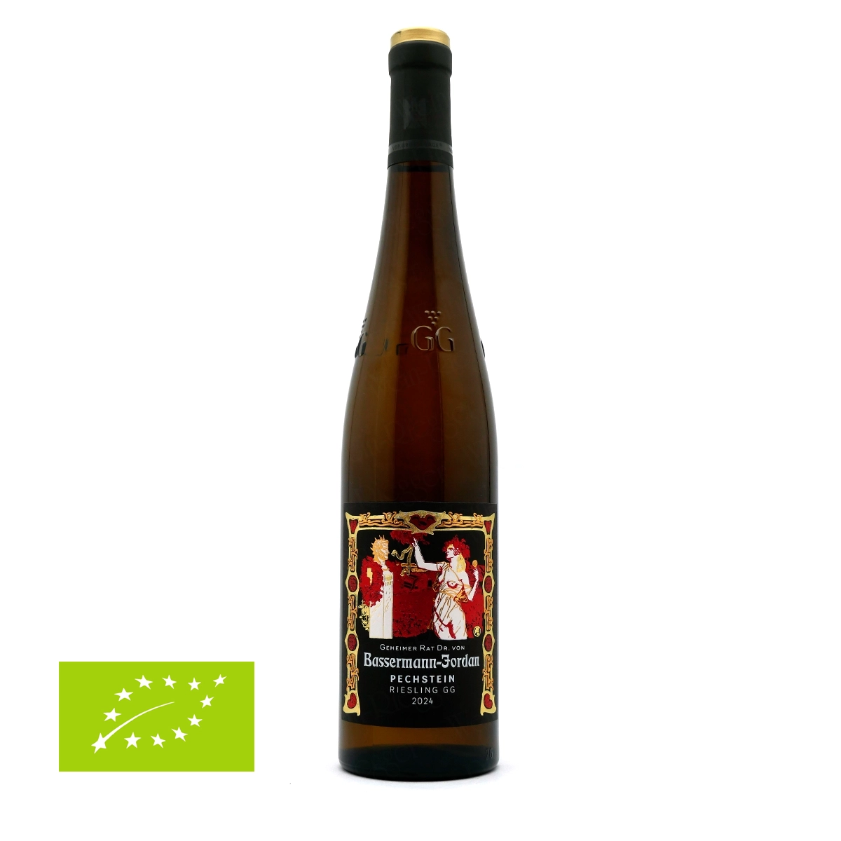 Wein, Riesling, Flasche, Bio, Etikett