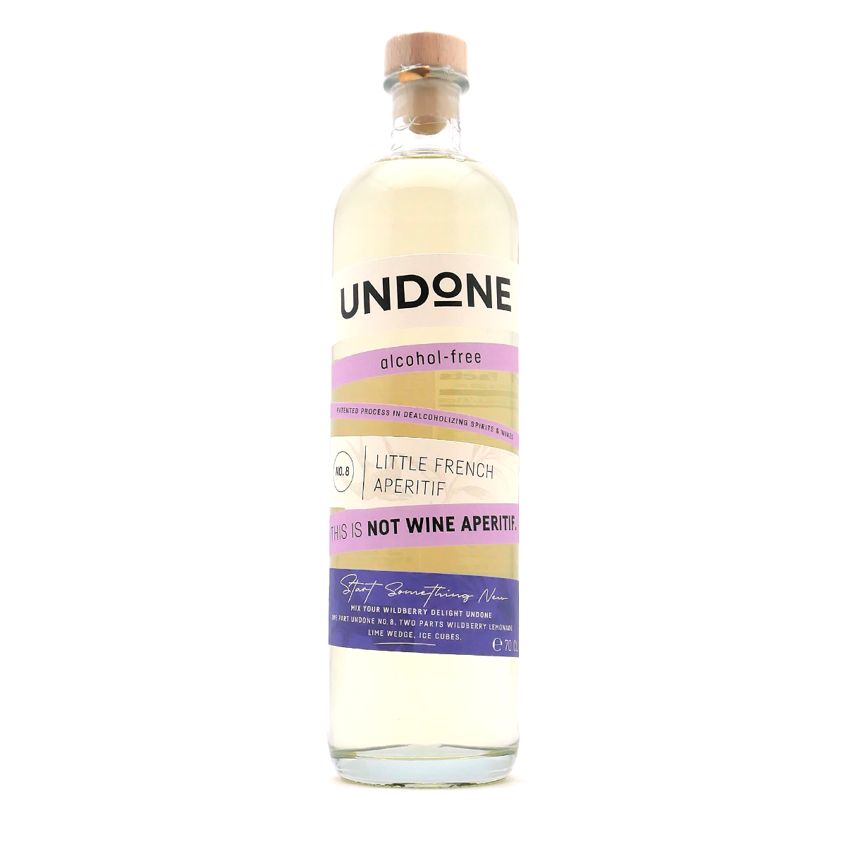 Alkoholfrei, Aperitif, Flasche, Klarer Inhalt, Etiketten-Design