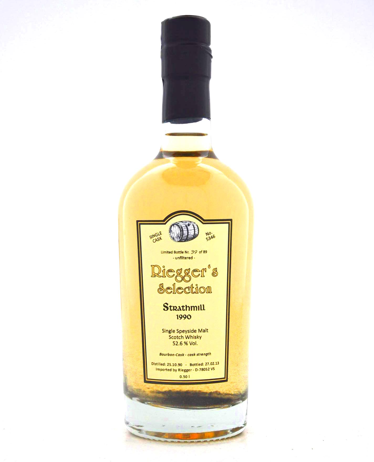 03442prot Strathmill 1990 - Riegger's Selection (52,6 % vol)