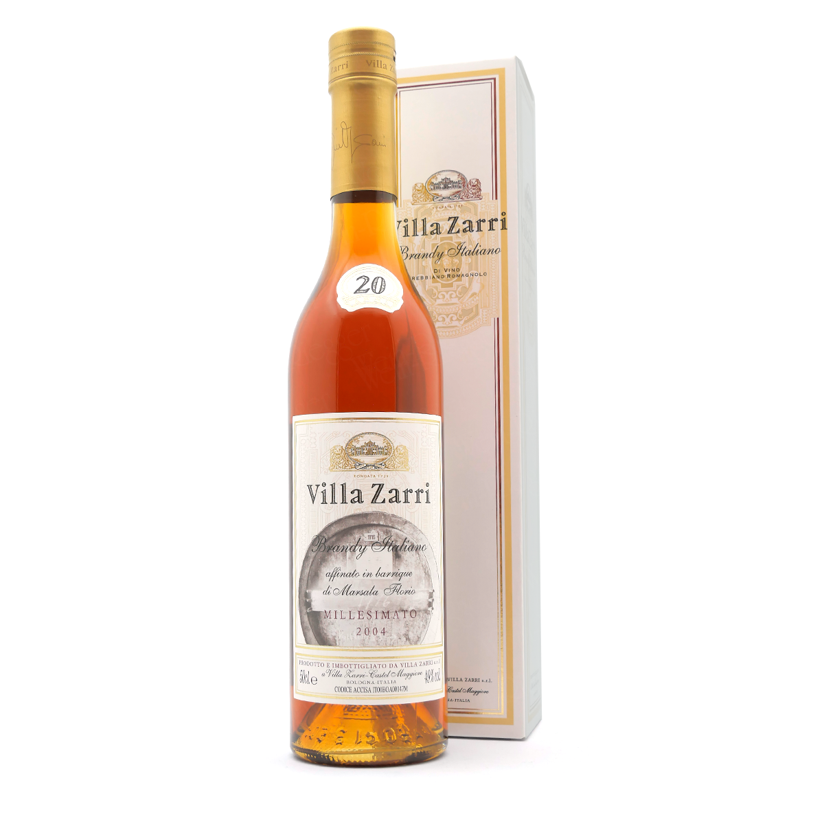 Brandy, Flasche, Kartonverpackung, Italia, 2004