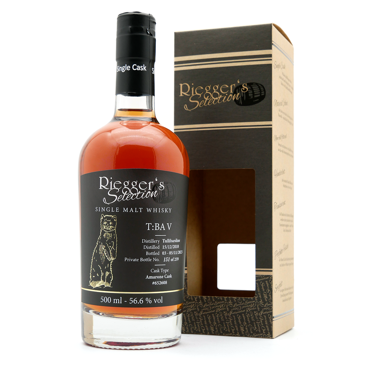 T:BA 5 - Tullibardine 2010 Amarone Wine Cask - Riegger's Selection (56,6 % vol) T:BA 5 - Tullibardine 2010 Amarone Wine Cask - Riegger's Selection (56,6 % vol)