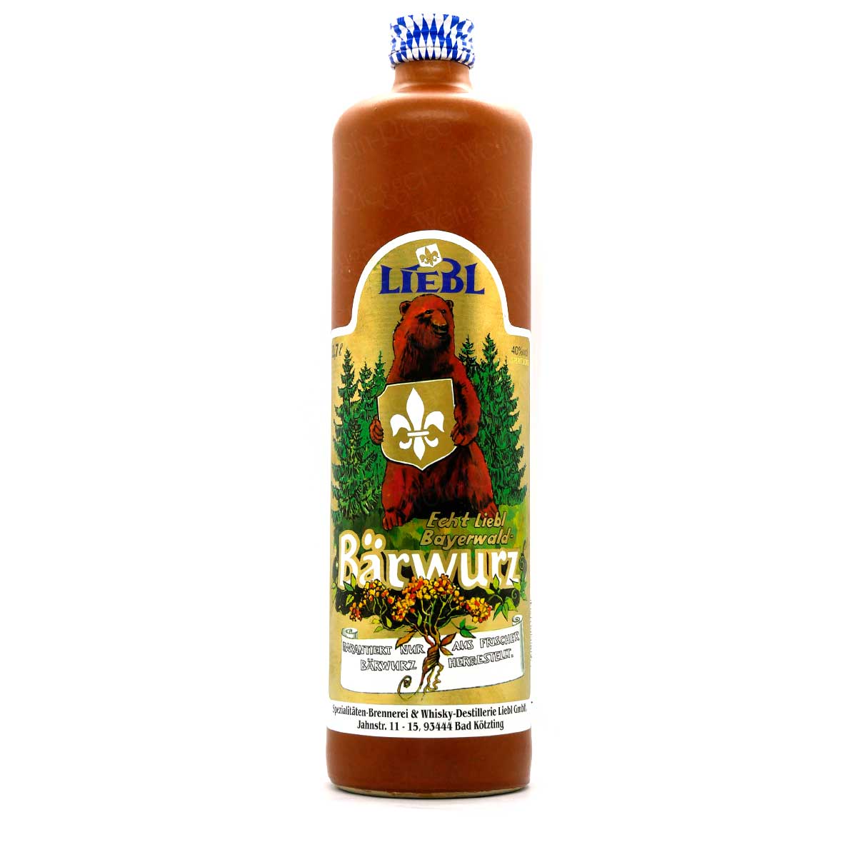Baerwurz_Liebl_Tonflasche-01544 Bayerwald-Bärwurz 40 % vol | Liebl