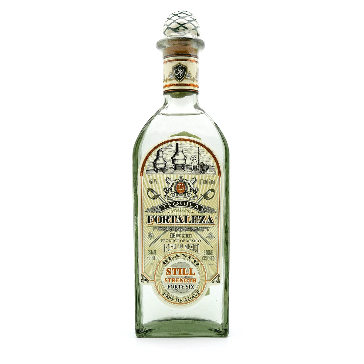 Tequila Blanco Still Strength (46 % vol) | Fortaleza Tequila Blanco Still Strength (46 % vol) | Fortaleza