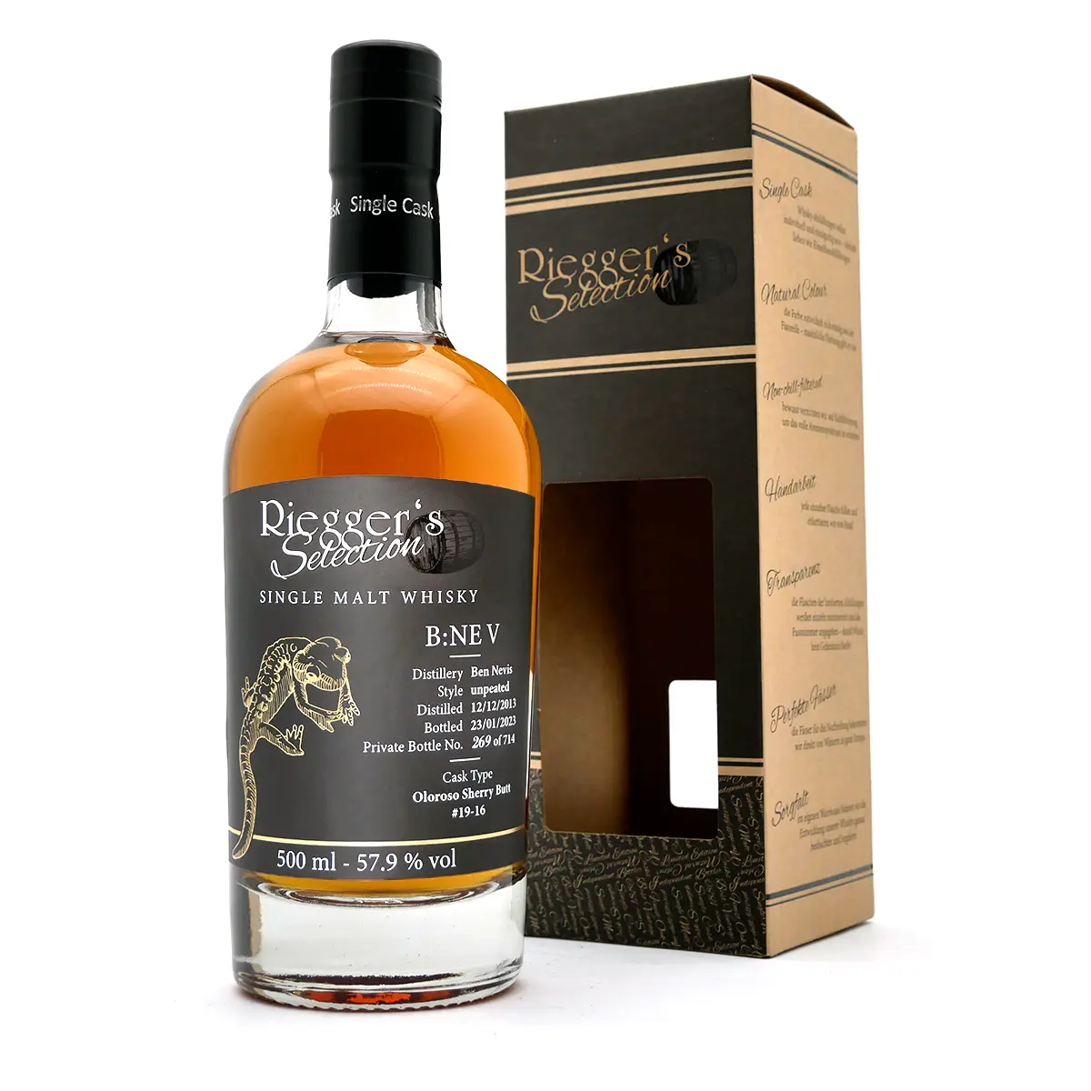 B:NE 5 - Ben Nevis 2013 Oloroso Sherry Butt - Riegger's Selection (57,9 % vol)