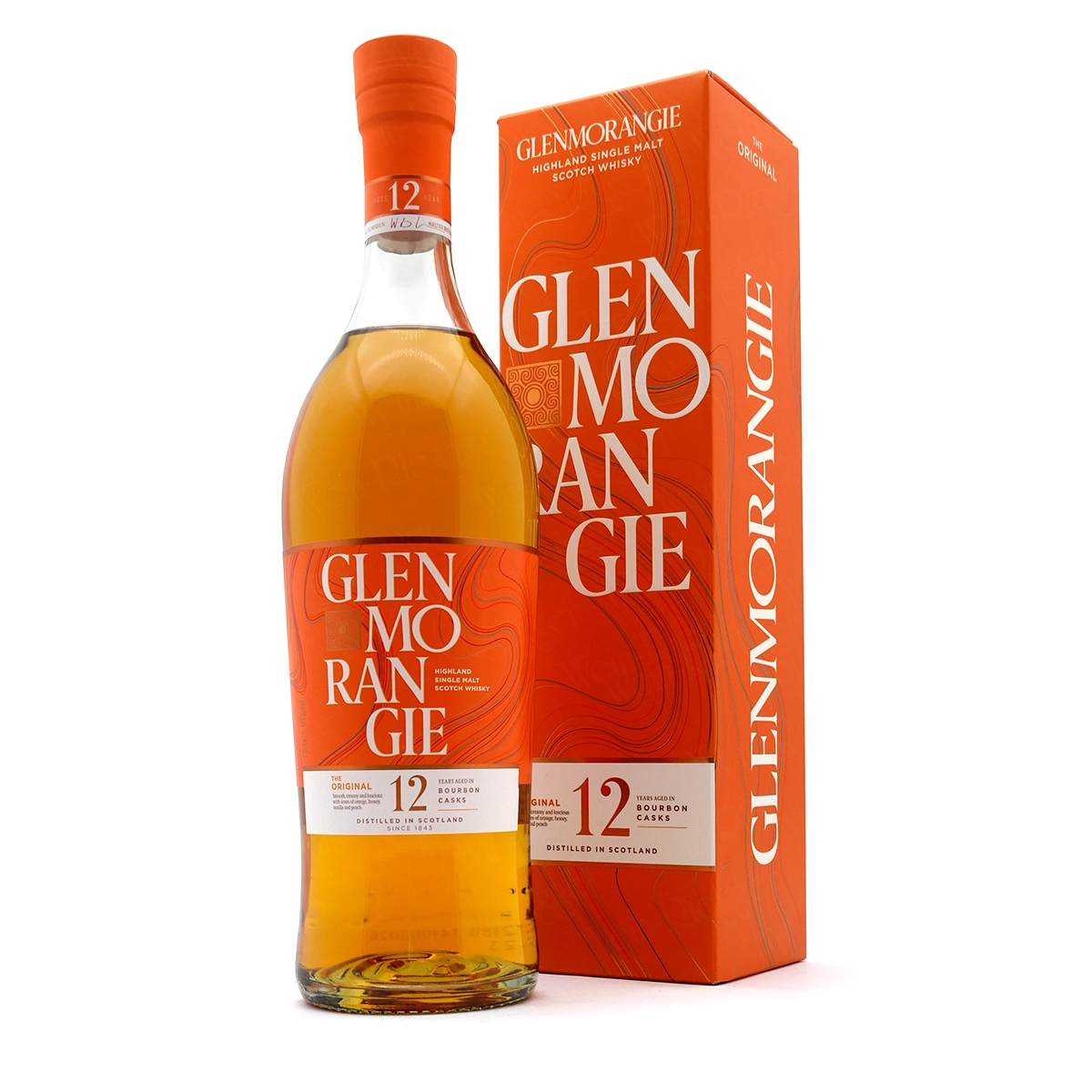 Whisky, Single Malt, Glenmorangie, Orange Bottle, 12 Years