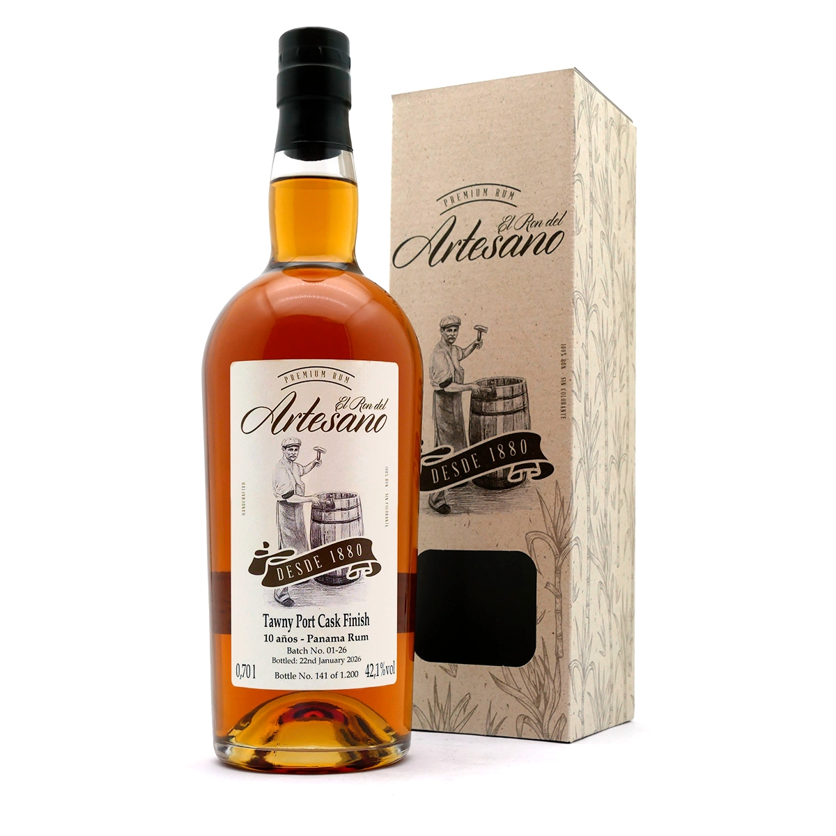 Rum, Port‑Rum, Artesano, Flasche, Verpackung