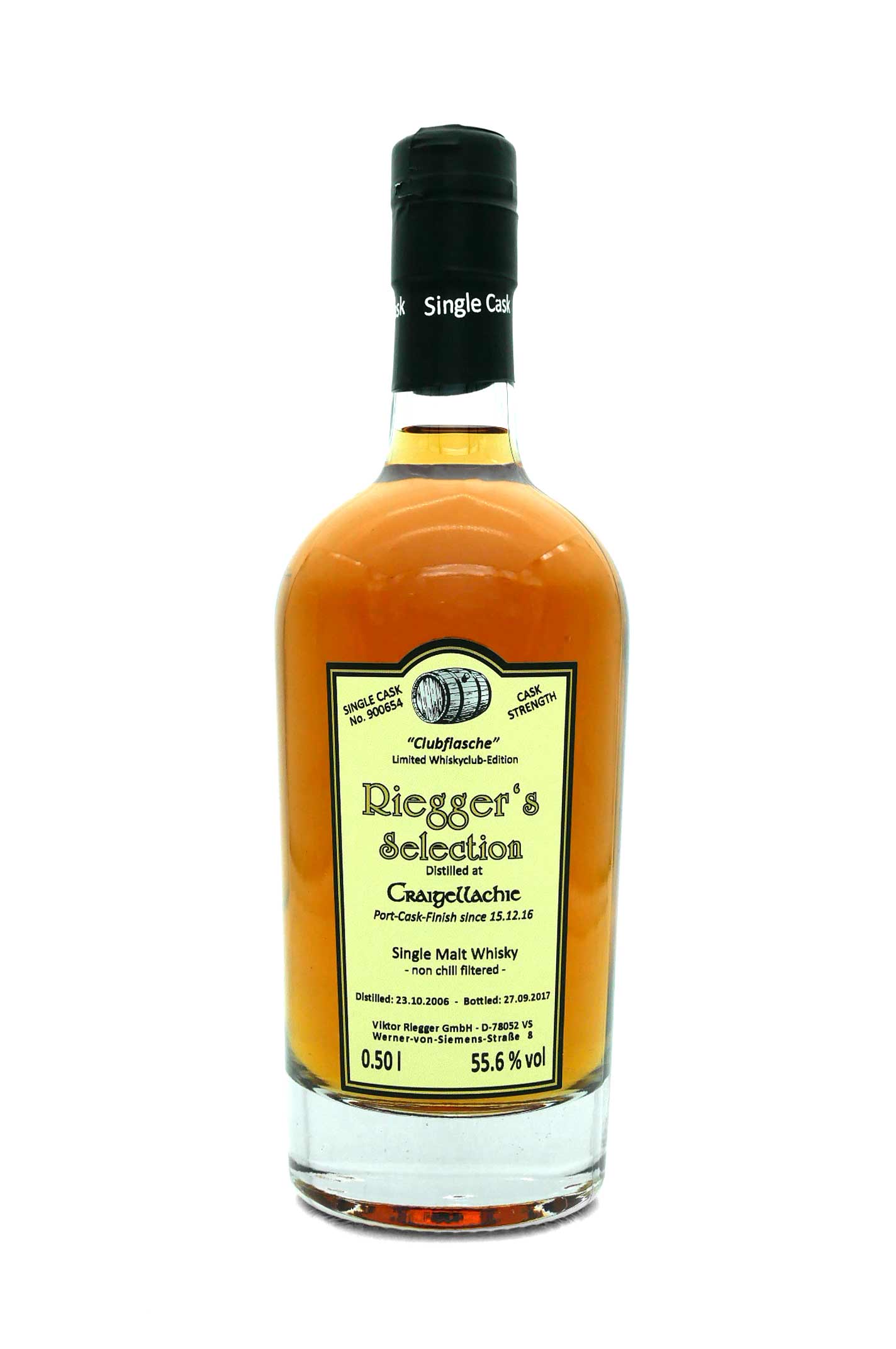 Rieggers_Selection_Craigellachie_2006_Clubflasche-06750 Craigellachie 2006 Port Cask Finish - Riegger's Selection (55,6 % vol)