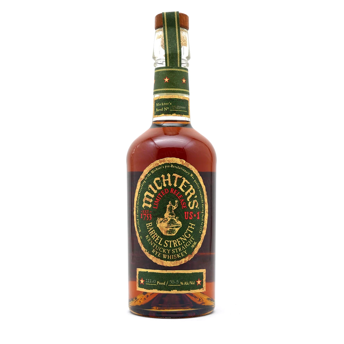 BARREL STRENGTH RYE 55,5 % vol - Michter's BARREL STRENGTH RYE 55,5 % vol - Michter's