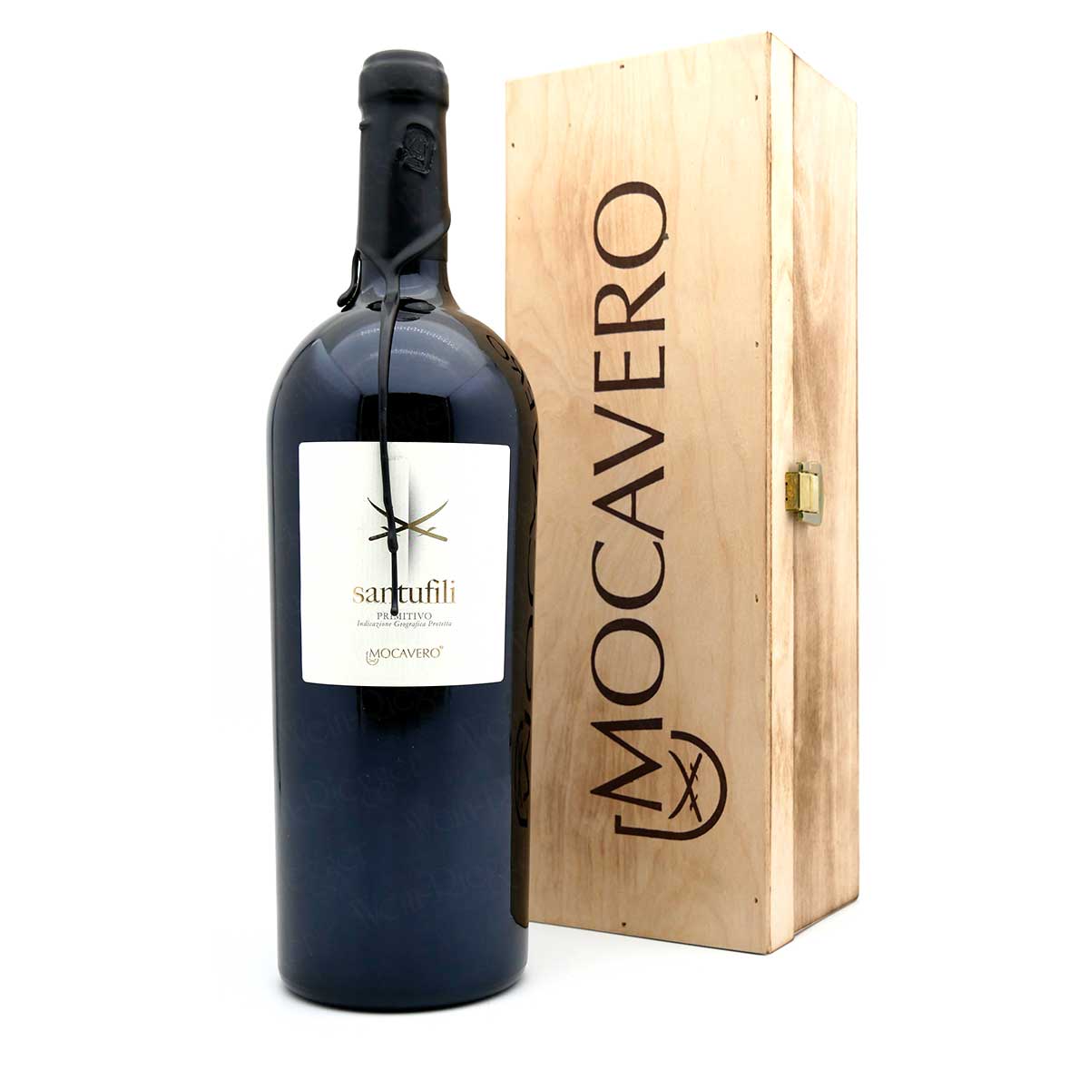 Santufili_Primitivo_Mocaavero_Magnum_Holzkiste-09626 Magnum Santufili Primitivo IGP Salento | Mocavero