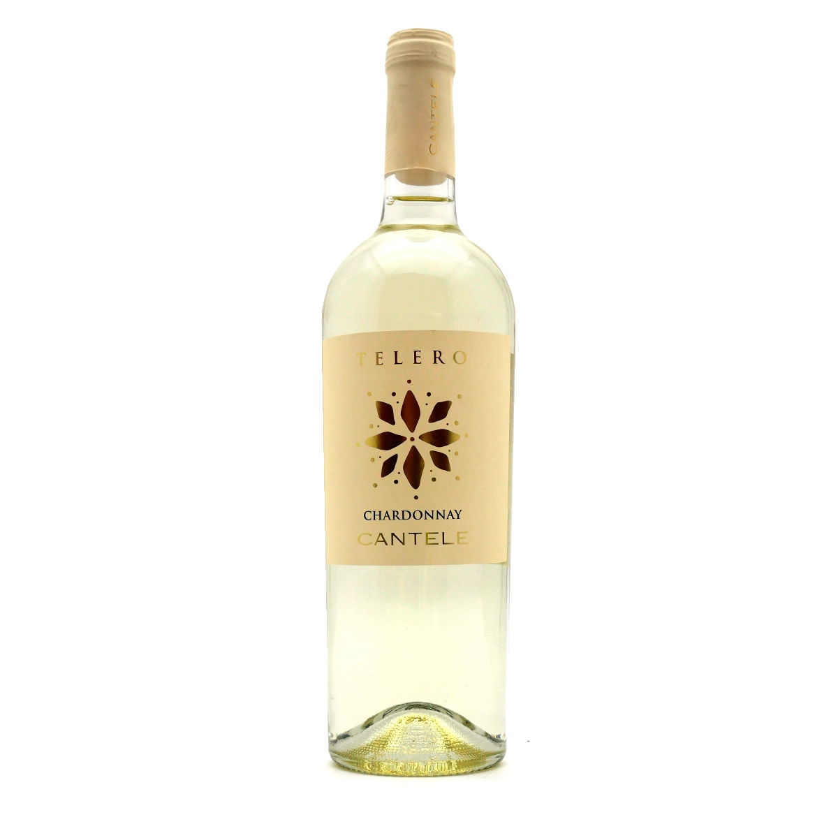 Weißwein, Chardonnay, Flasche, Etikett, Pergamentfarbe